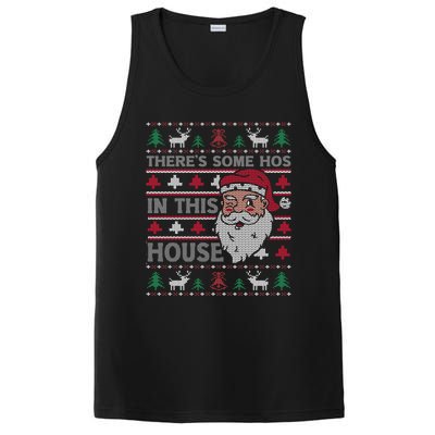 ThereS Some HoS In This House Funny Christmas Santa Adult Gift PosiCharge Competitor Tank