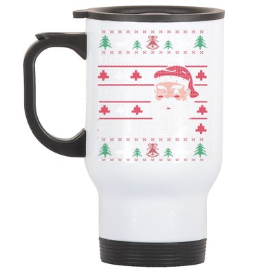 ThereS Some HoS In This House Funny Christmas Santa Adult Gift Stainless Steel Travel Mug