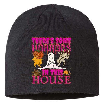 Theres Some Horrors In This House Ghost Pumpkin Halloween Sustainable Beanie