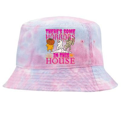 Theres Some Horrors In This House Ghost Pumpkin Halloween Tie-Dyed Bucket Hat