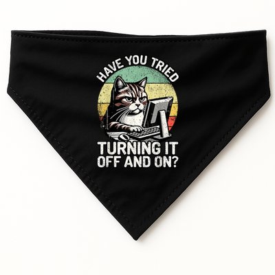 Tech Support Humor I Cat Tech Engineer I Computer It Guy USA-Made Doggie Bandana