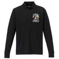 Tech Support Humor I Cat Tech Engineer I Computer It Guy Performance Long Sleeve Polo