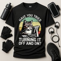 Tech Support Humor I Cat Tech Engineer I Computer It Guy Cooling Performance Crew T-Shirt