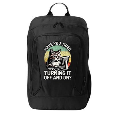 Tech Support Humor I Cat Tech Engineer I Computer It Guy City Backpack