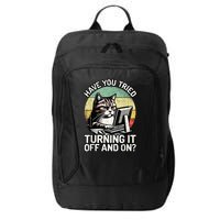 Tech Support Humor I Cat Tech Engineer I Computer It Guy City Backpack