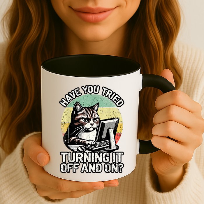 Tech Support Humor I Cat Tech Engineer I Computer It Guy Mug