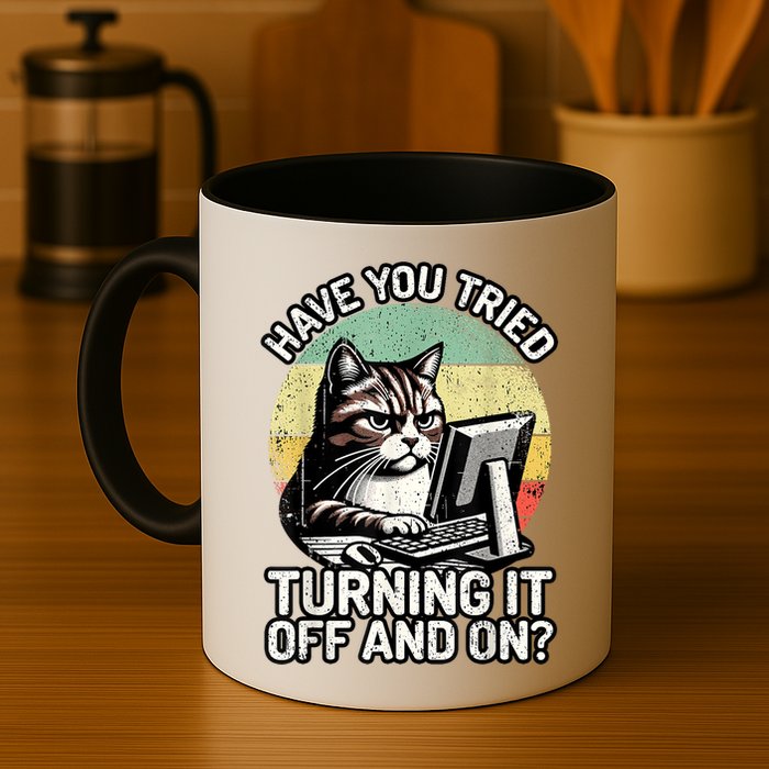 Tech Support Humor I Cat Tech Engineer I Computer It Guy Mug