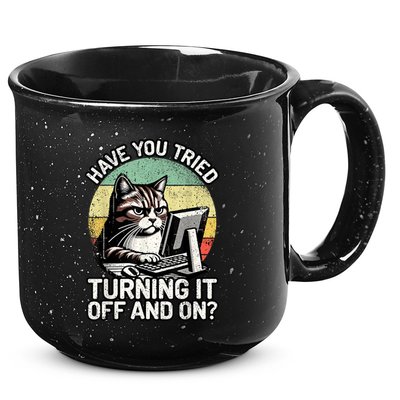 Tech Support Humor I Cat Tech Engineer I Computer It Guy 15oz Campfire Ceramic Mug
