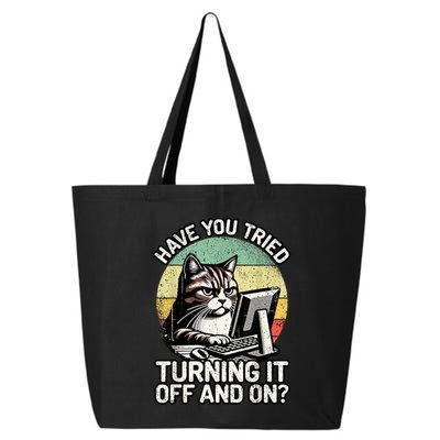 Tech Support Humor I Cat Tech Engineer I Computer It Guy 25L Jumbo Tote