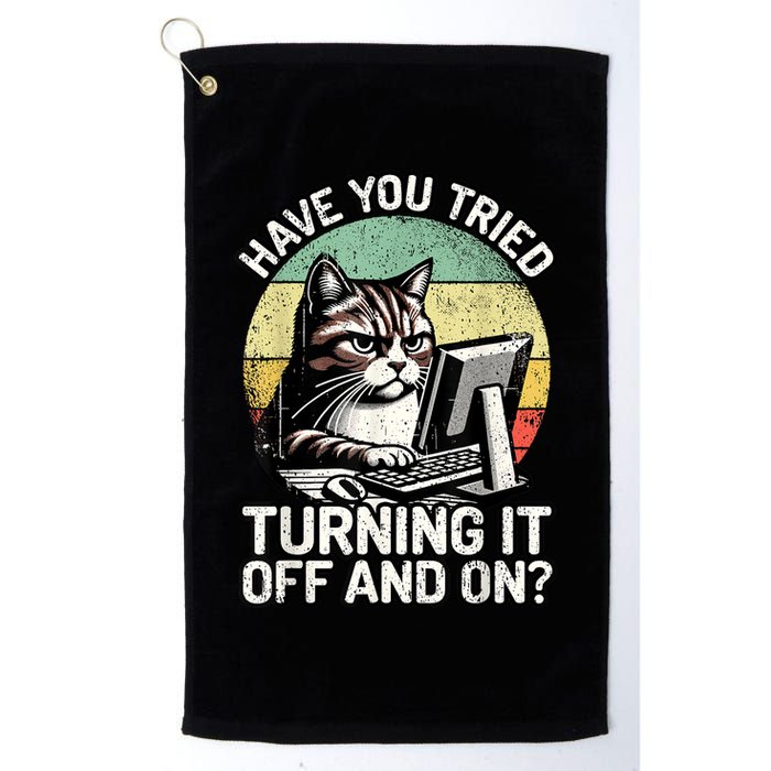 Tech Support Humor I Cat Tech Engineer I Computer It Guy Golf Towel