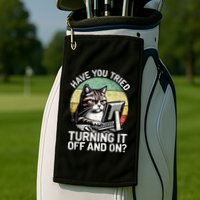 Tech Support Humor I Cat Tech Engineer I Computer It Guy Golf Towel