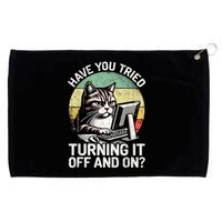 Tech Support Humor I Cat Tech Engineer I Computer It Guy Grommeted Golf Towel