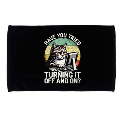 Tech Support Humor I Cat Tech Engineer I Computer It Guy Microfiber Hand Towel