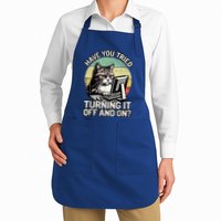 Tech Support Humor I Cat Tech Engineer I Computer It Guy Apron