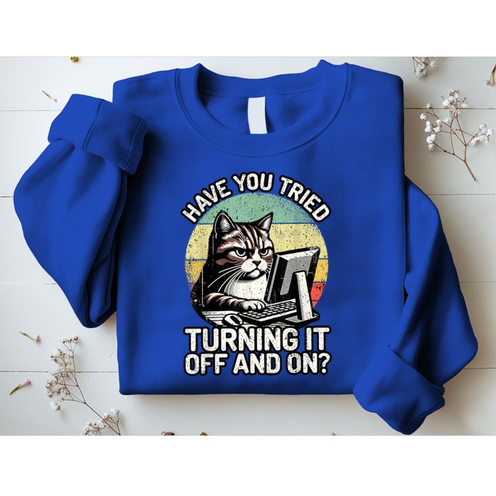 Tech Support Humor I Cat Tech Engineer I Computer It Guy Sweatshirt