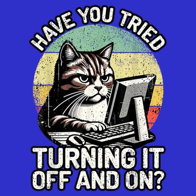 Tech Support Humor I Cat Tech Engineer I Computer It Guy T-Shirt