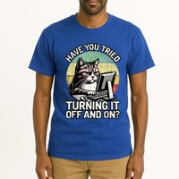 Tech Support Humor I Cat Tech Engineer I Computer It Guy Tall T-Shirt