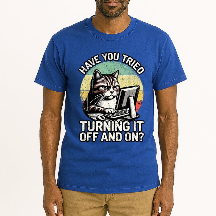 Tech Support Humor I Cat Tech Engineer I Computer It Guy Tall T-Shirt