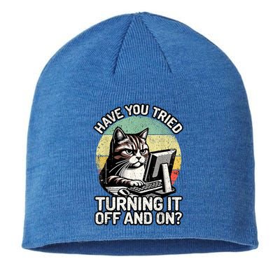 Tech Support Humor I Cat Tech Engineer I Computer It Guy Sustainable Beanie