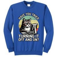 Tech Support Humor I Cat Tech Engineer I Computer It Guy Tall Sweatshirt