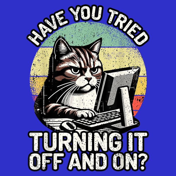 Tech Support Humor I Cat Tech Engineer I Computer It Guy Tank Top