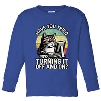 Tech Support Humor I Cat Tech Engineer I Computer It Guy Toddler Long Sleeve Shirt