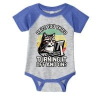 Tech Support Humor I Cat Tech Engineer I Computer It Guy Infant Baby Jersey Bodysuit