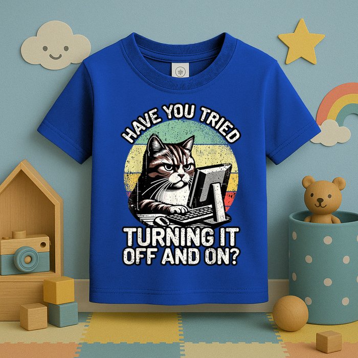 Tech Support Humor I Cat Tech Engineer I Computer It Guy Toddler T-Shirt