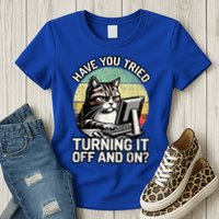 Tech Support Humor I Cat Tech Engineer I Computer It Guy Womens T-Shirt