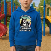 Tech Support Humor I Cat Tech Engineer I Computer It Guy Kids Hoodie