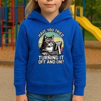 Tech Support Humor I Cat Tech Engineer I Computer It Guy Kids Hoodie