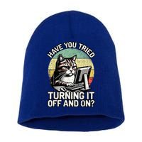Tech Support Humor I Cat Tech Engineer I Computer It Guy Short Acrylic Beanie