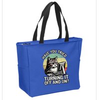 Tech Support Humor I Cat Tech Engineer I Computer It Guy Zip Tote Bag