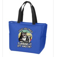 Tech Support Humor I Cat Tech Engineer I Computer It Guy Zip Tote Bag