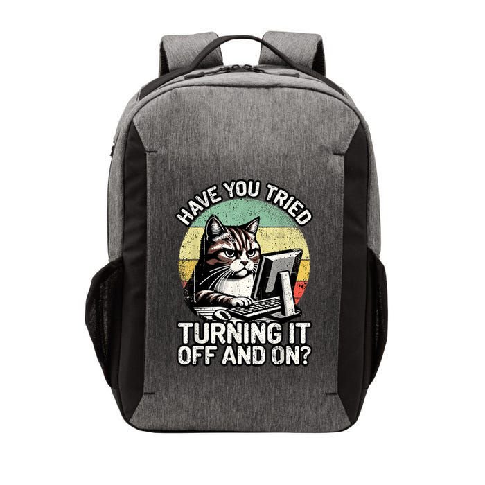Tech Support Humor I Cat Tech Engineer I Computer It Guy Vector Backpack