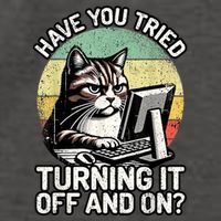 Tech Support Humor I Cat Tech Engineer I Computer It Guy Vector Backpack