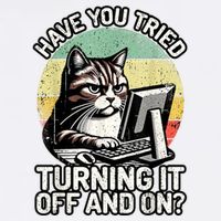 Tech Support Humor I Cat Tech Engineer I Computer It Guy Garment-Dyed Sweatshirt