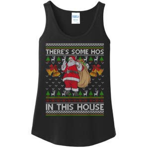 ThereS Some Hos In This House Santa Ugly Christmas Sweater Ladies Essential Tank