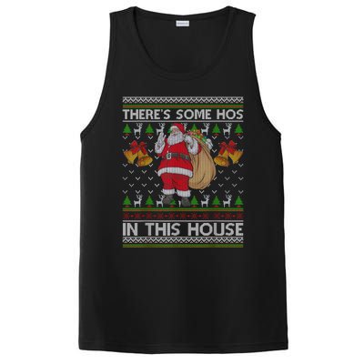 ThereS Some Hos In This House Santa Ugly Christmas Sweater PosiCharge Competitor Tank