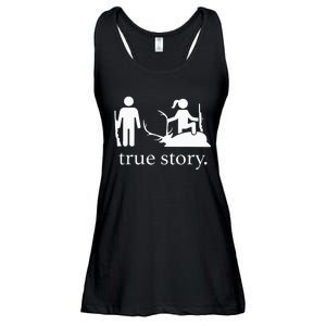 true story hunting lover Ladies Essential Flowy Tank