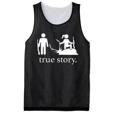 true story hunting lover Mesh Reversible Basketball Jersey Tank