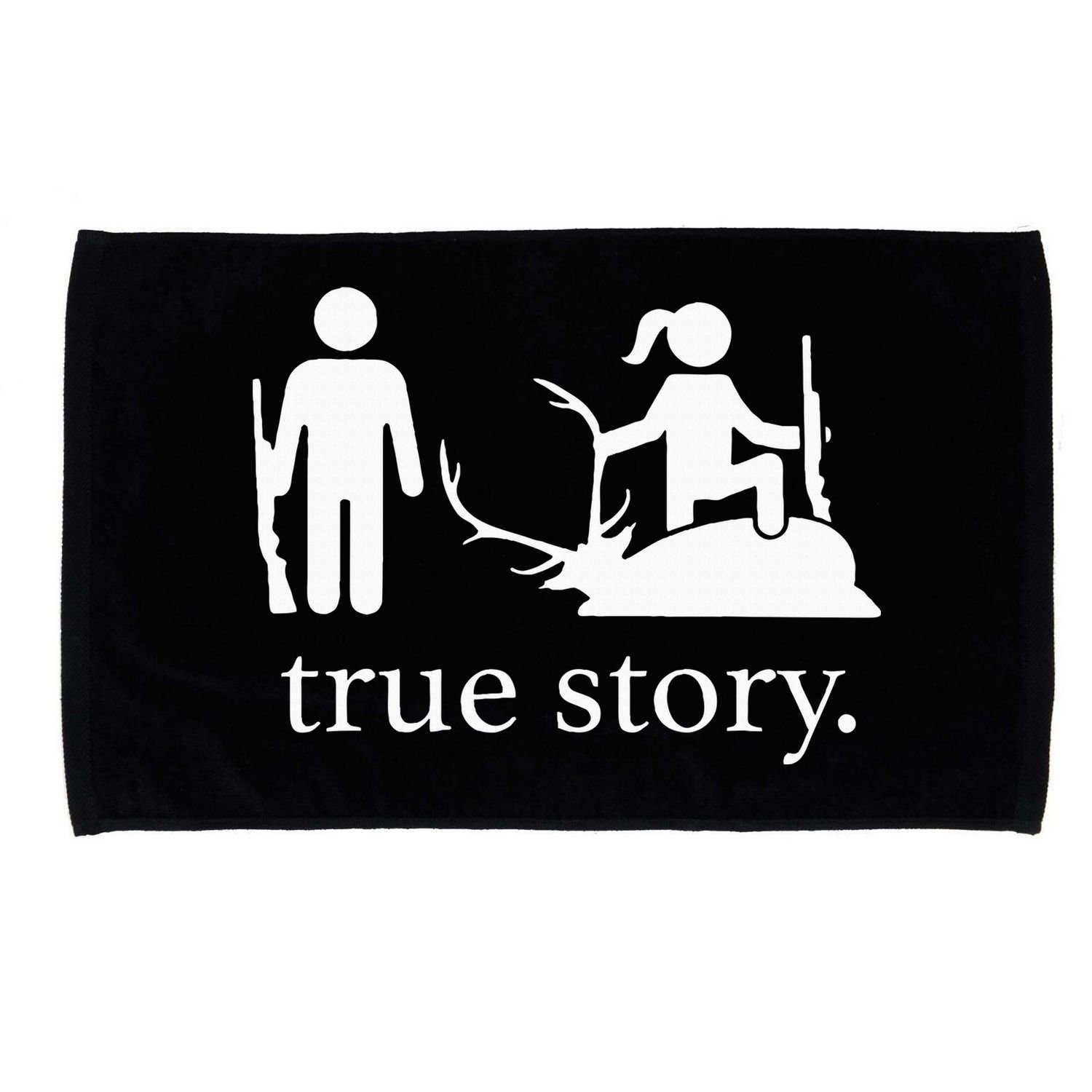 true story hunting lover Microfiber Hand Towel