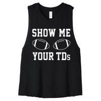 Touchdown Showdown Hilarious Fantasy Football Women's Racerback Cropped Tank