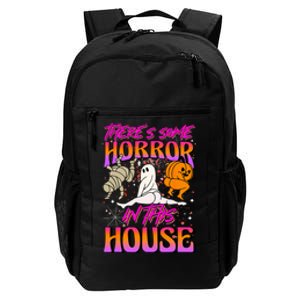 Theres Some Horrors In This House Ghost Pumpkin Halloween Daily Commute Backpack