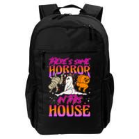 Theres Some Horrors In This House Ghost Pumpkin Halloween Daily Commute Backpack