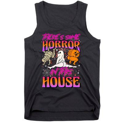 Theres Some Horrors In This House Ghost Pumpkin Halloween Tank Top