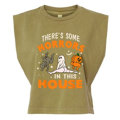 Theres Some Horrors In This House Funny Halloween Costume Garment-Dyed Women's Muscle Tee