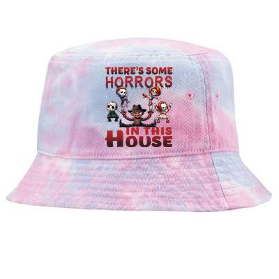 ThereS Some Horrors In This House Funny Horror Characters Tie-Dyed Bucket Hat