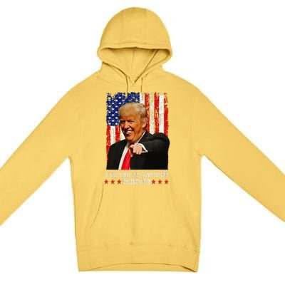 They Said He Was Done Forever Funny Trump Usa Flag Vintage Premium Pullover Hoodie