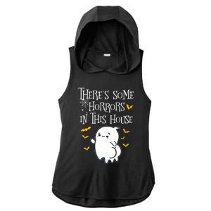 Theres Some Horrors In This House Booty Ghost Ladies PosiCharge Tri-Blend Wicking Draft Hoodie Tank